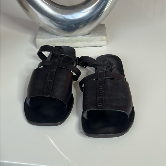 Free People Long Weekend Leather Gladiator Sandals - Picture 2 of 6